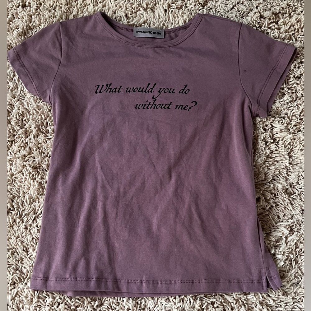 purple graphic tee